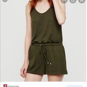 Lou & Grey olive green romper